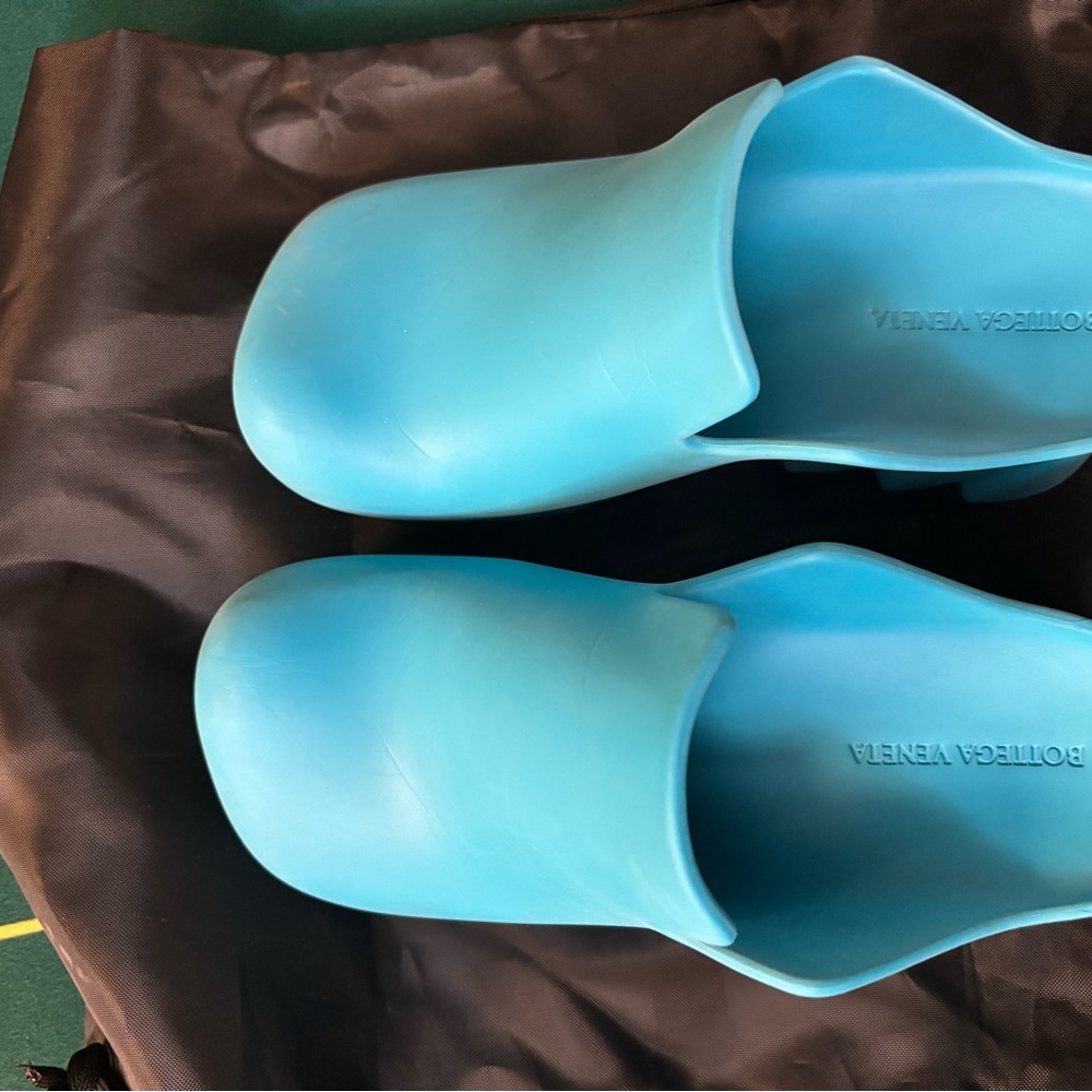 Bottega Veneta Light Blue Mules
